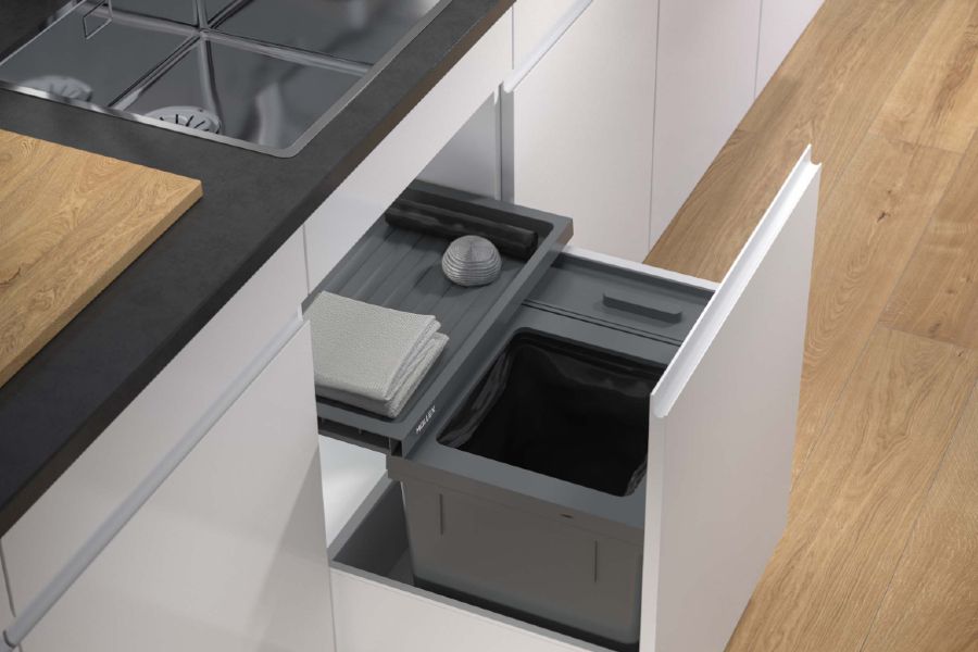 Pattumiera Da Cucina A Parete Di Grande Capacità Con Coperchio Sospesa Per Mobiletto Del Bagno 7l 88058570